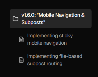 Subposts listing
