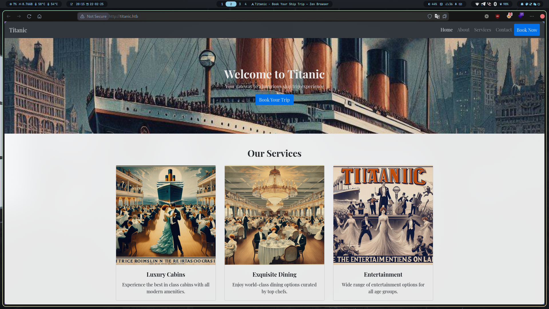 main website